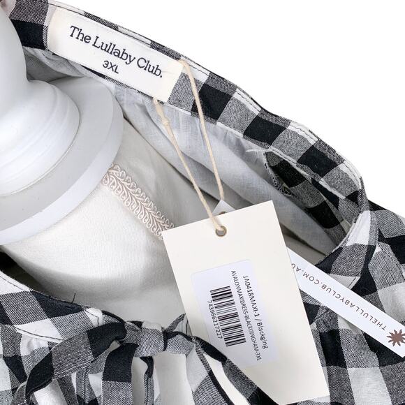 The Lullaby Club Maxi Avalon Smock Dress Black & White Gingham Size 3XL - Picture 7 of 8